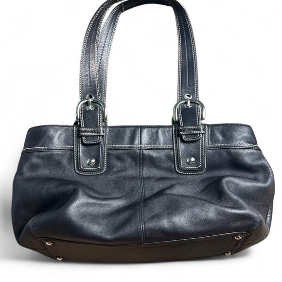 Black coach pleated leather - Picture 7 of 8